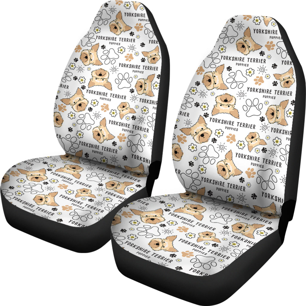Yorkshire Terriers Print Design LKS308 Car Seat Covers