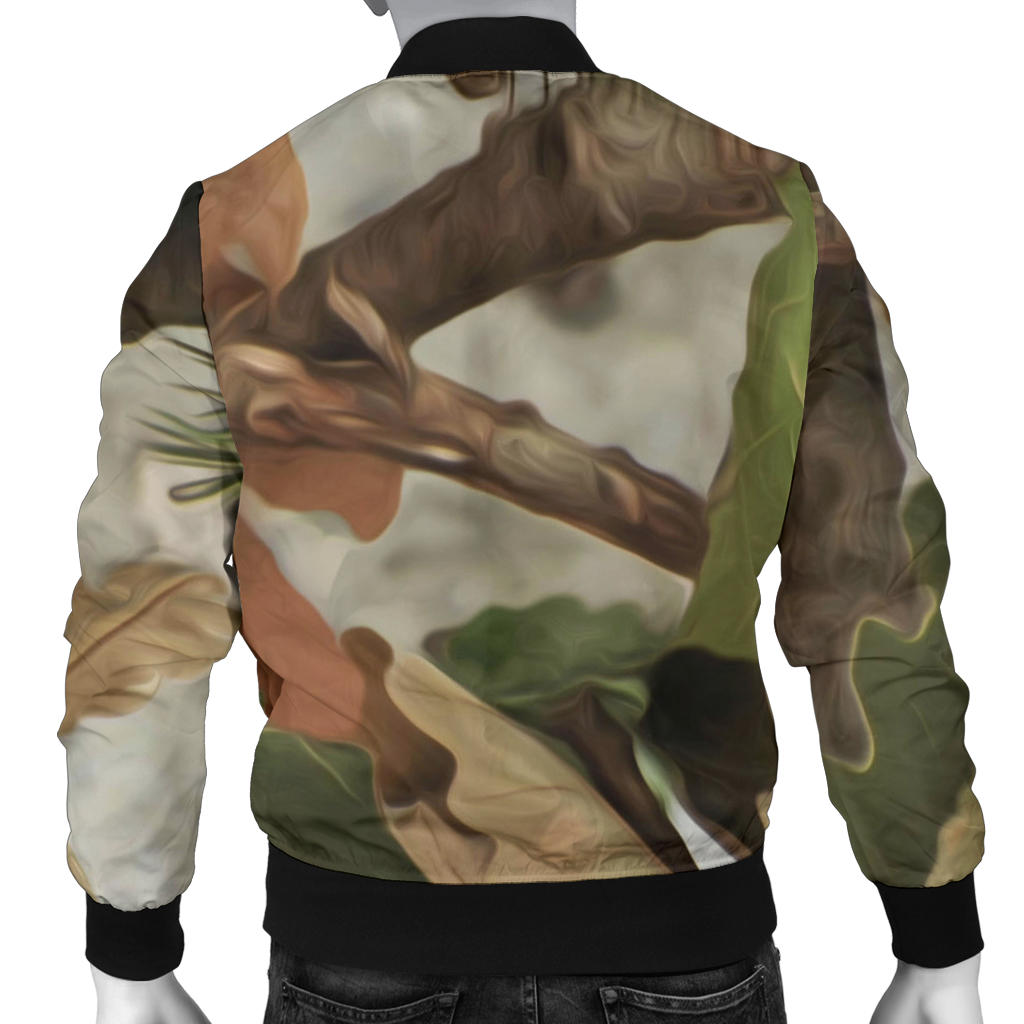 Camo Realistic Tree Forest Print Men Bomber Jacket