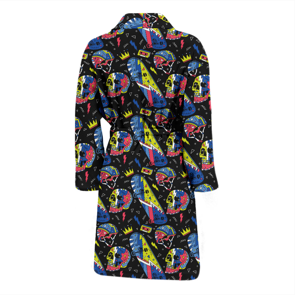 Skateboard Print Design LKS304 Men Bathrobe