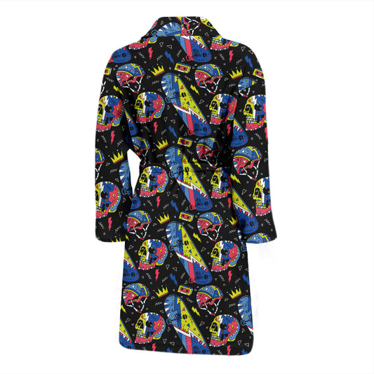 Skateboard Print Design LKS304 Men Bathrobe
