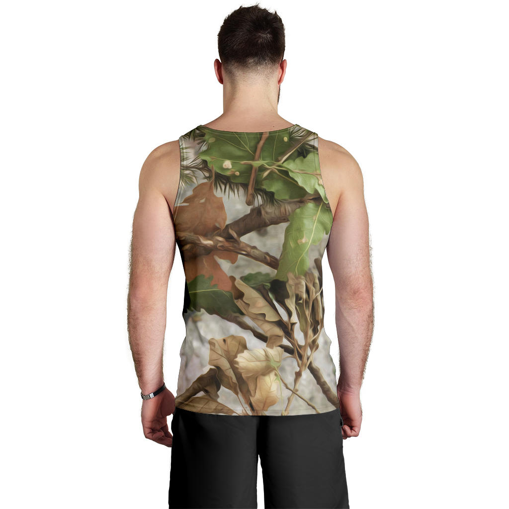 Camo Realistic Tree Forest Print Men Tank Top