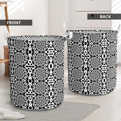 Yin Yang Spiral Design Print Laundry Basket