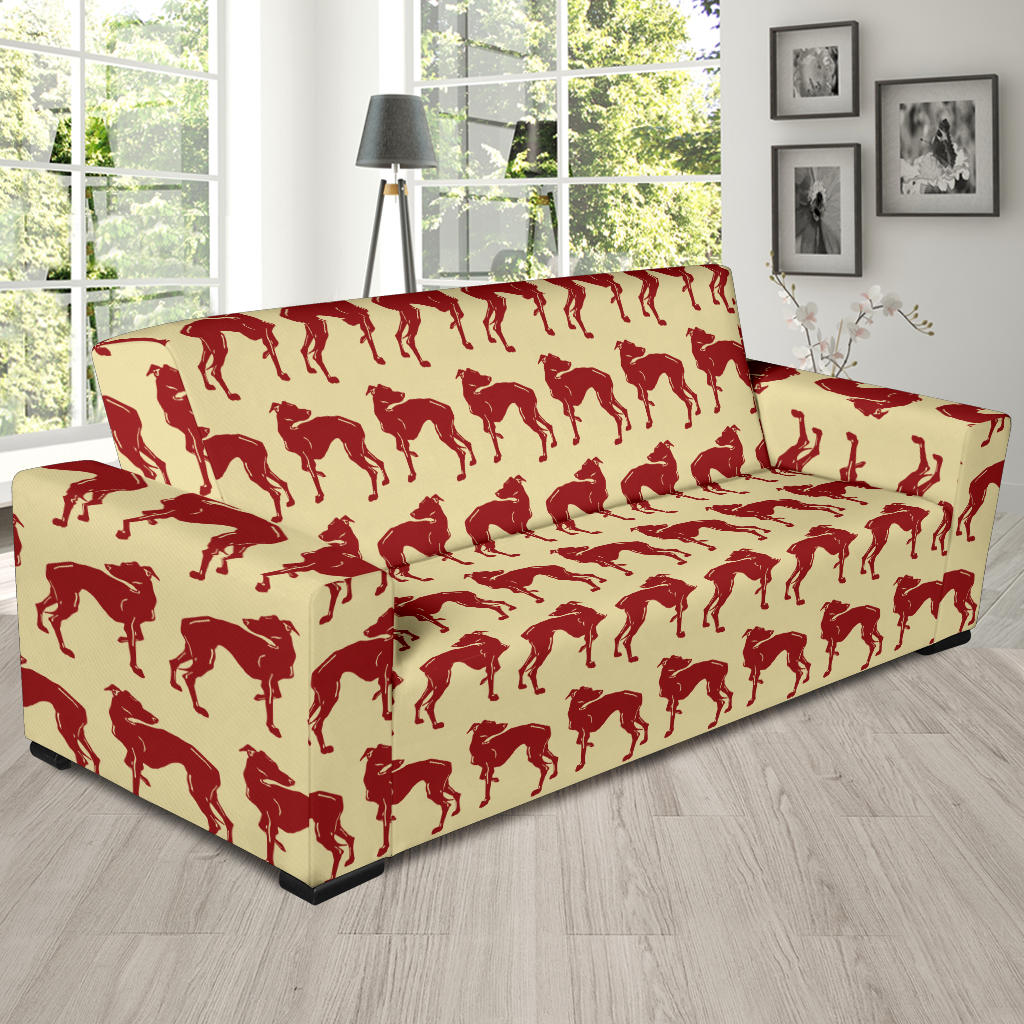 Whippets Print Design LKS301 Sofa Slipcover