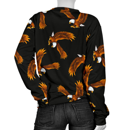 Eagles Print Pattern Women Long Sleeve Sweatshirt