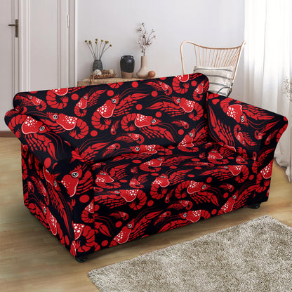 Shrimp Print Design LKS303 Loveseat Couch Slipcover