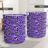 Leopard Purple Skin Print Laundry Basket