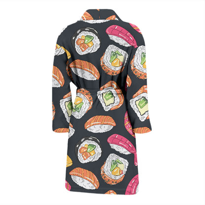 Sushi Print Design LKS306 Men Bathrobe