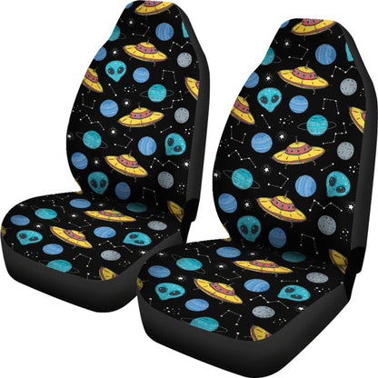 UFO Alien Print Design LKS306 Car Seat Covers