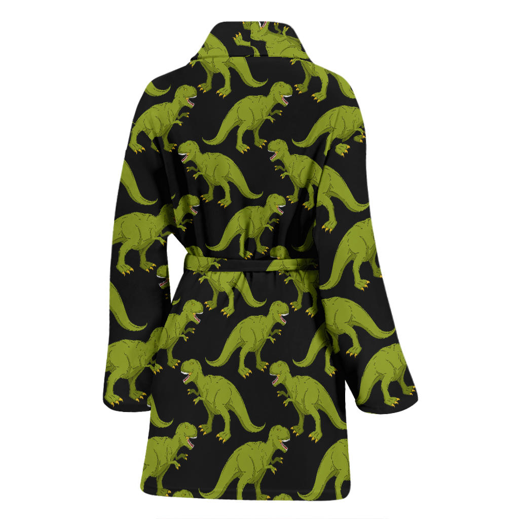 T Rex Pattern Print Design A02 Women Bathrobe