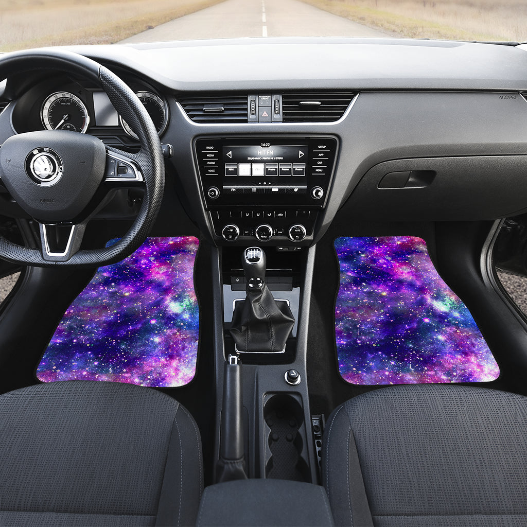 Galaxy Night Stardust Space Print  Car Floor Mats Front Back