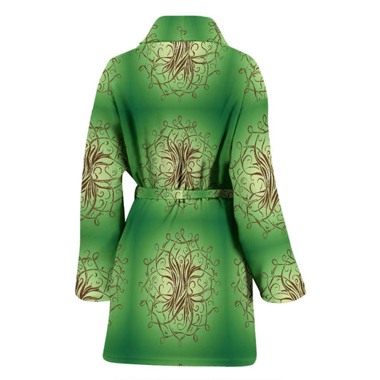 Celtic Pattern Print Design 05 Women Bathrobe