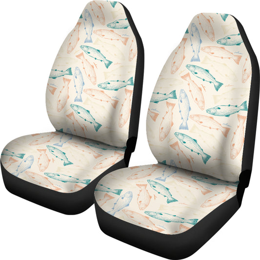 Salmon Fish Print Design LKS305 Car Seat Covers