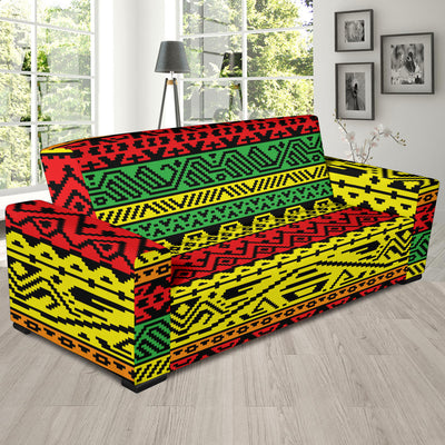 Rastafarian Pattern Print Design A02 Sofa Slipcover