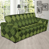 Argyle Green Pattern Print Design 01 Sofa Slipcover