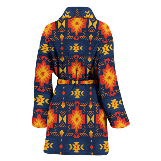 Southwest Pattern Print Design LKS307 Women Bathrobe