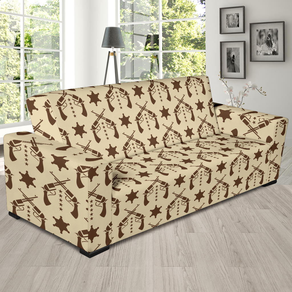 Western Cowboy Print Design LKS302 Sofa Slipcover