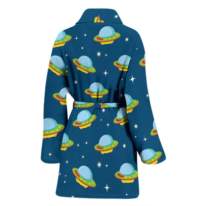 UFO Print Design LKS305 Women Bathrobe