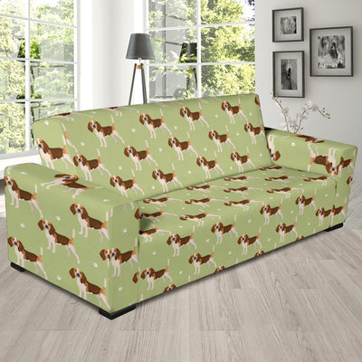 Beagle Pattern Print Design 07 Sofa Slipcover