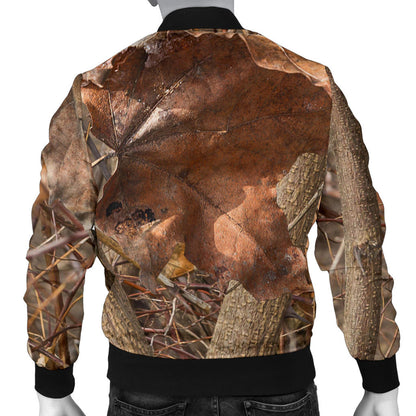 Camo Realistic Tree Forest Autumn Print Men Bomber Jacket