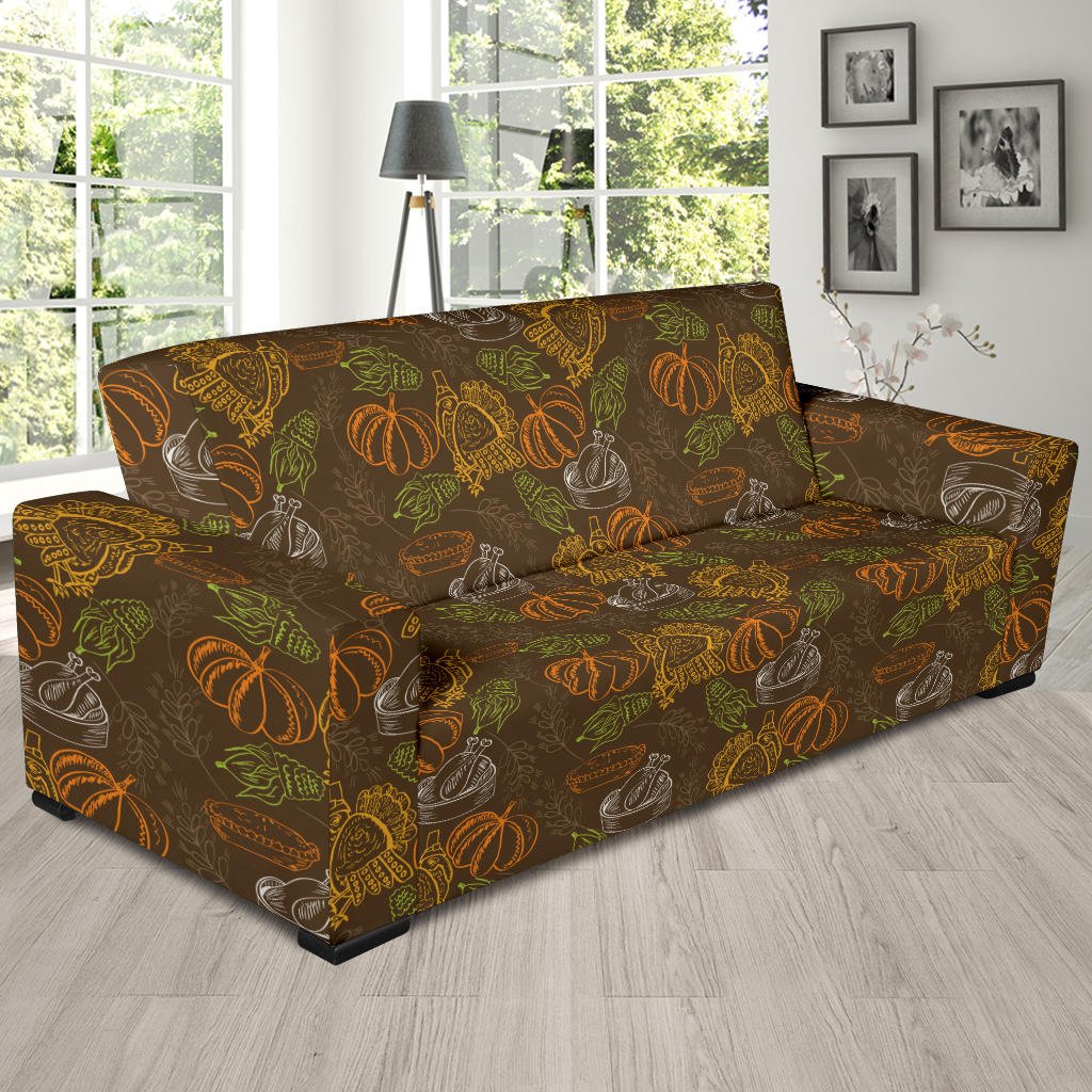 Thanksgiving Print Design LKS301 Sofa Slipcover