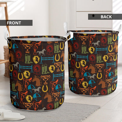 Equestrian Equipment Horse Colorful Laundry Basket