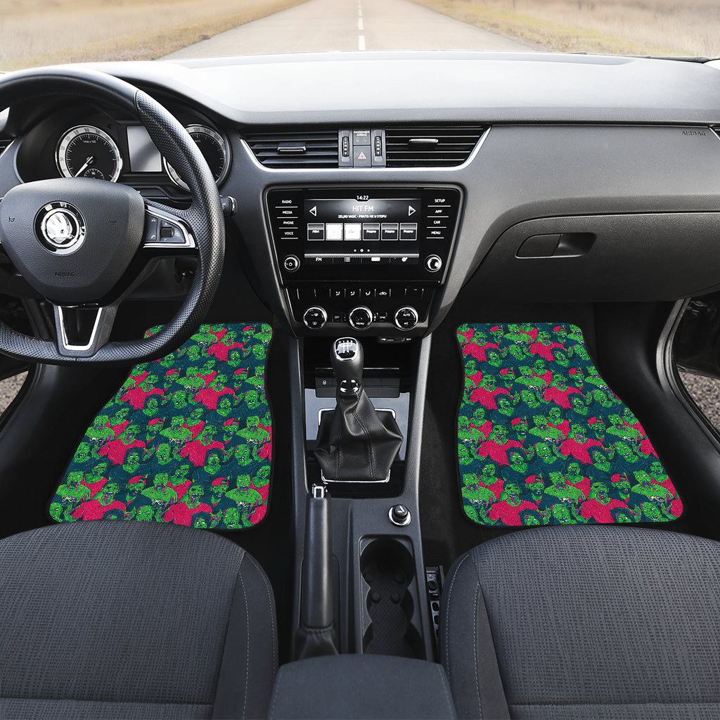 Zombie Themed Design Pattern Print Car Floor Mats Front Back