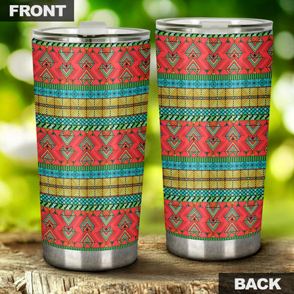 African Colorful Zigzag Print Pattern Tumbler