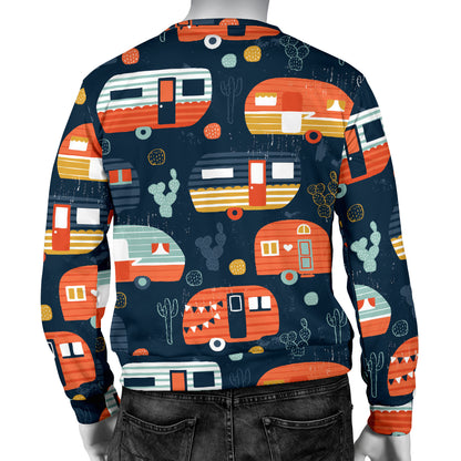Camper Caravan Print Pattern Men Long Sleeve Sweatshirt