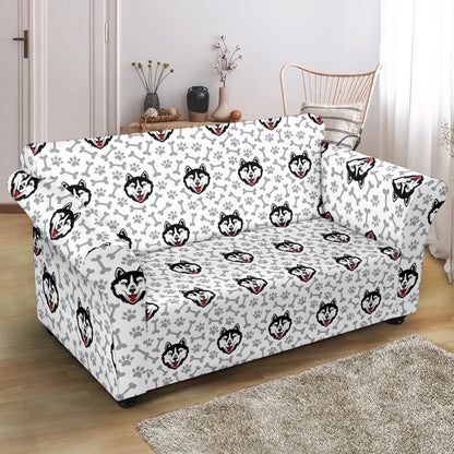 Siberian Huskies Print Design LKS305 Loveseat Couch Slipcover