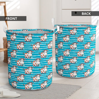 Cow Cute Print Pattern Laundry Basket
