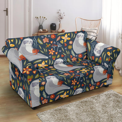 Sloth Print Design LKS303 Loveseat Couch Slipcover