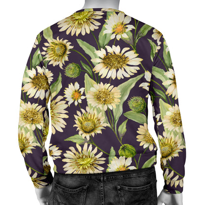 Daisy Vintage Print Pattern Men Long Sleeve Sweatshirt
