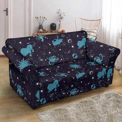 Zodiac Print Design LKS303 Loveseat Couch Slipcover