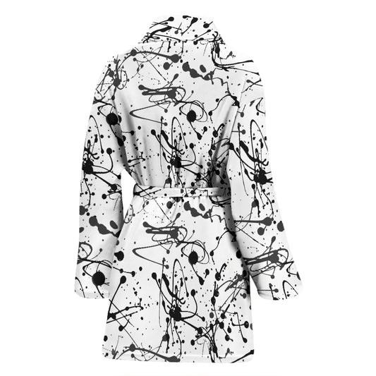Splatter Print Design LKS305 Women Bathrobe