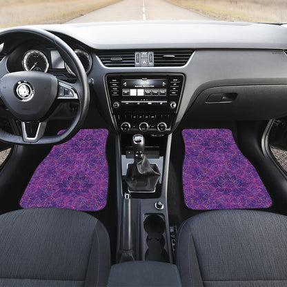 Bohemian Lotus Mandala Style Car Floor Mats Front Back