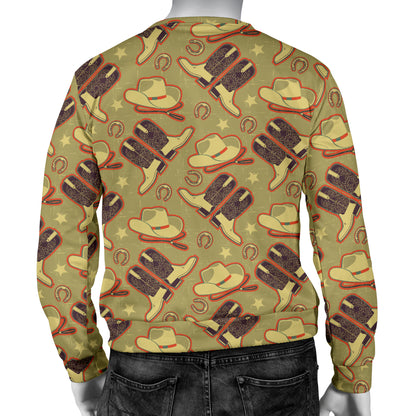 Western Cowboy Themed Men Long Sleeve Sweatshirt