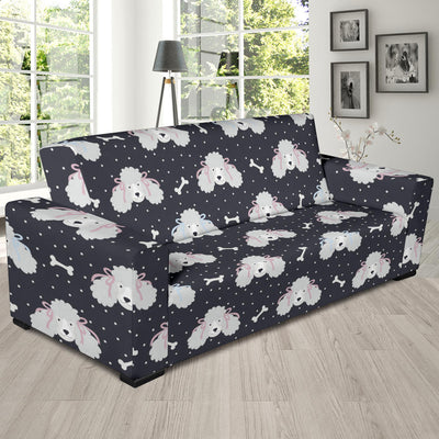 Poodle Pattern Print Design A03 Sofa Slipcover