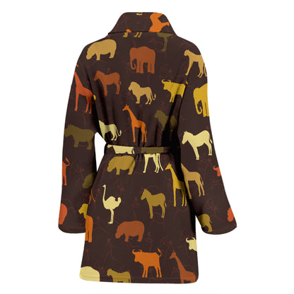 Safari Animal Print Design LKS301 Women Bathrobe