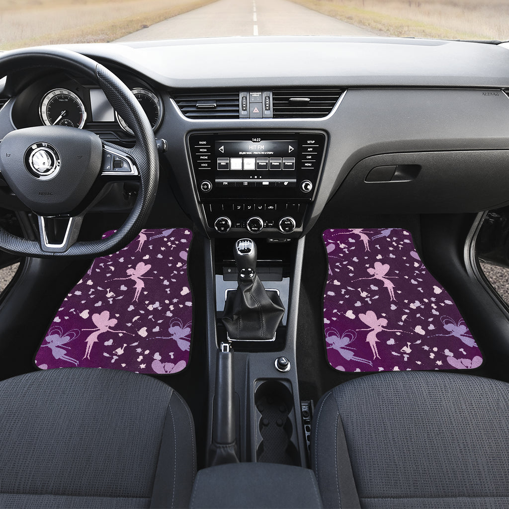 Fairy Pink Print Pattern Car Floor Mats Front Back