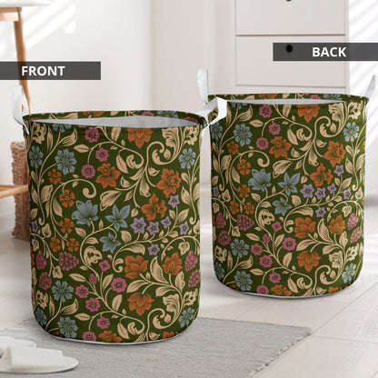 Floral Vintage Print Pattern Laundry Basket