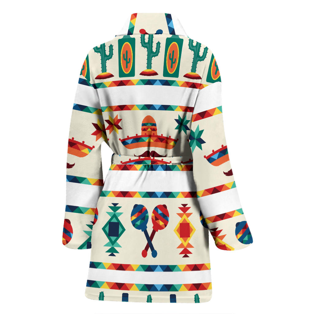 Maracas Mexican Pattern Print Design 01 Women Bathrobe