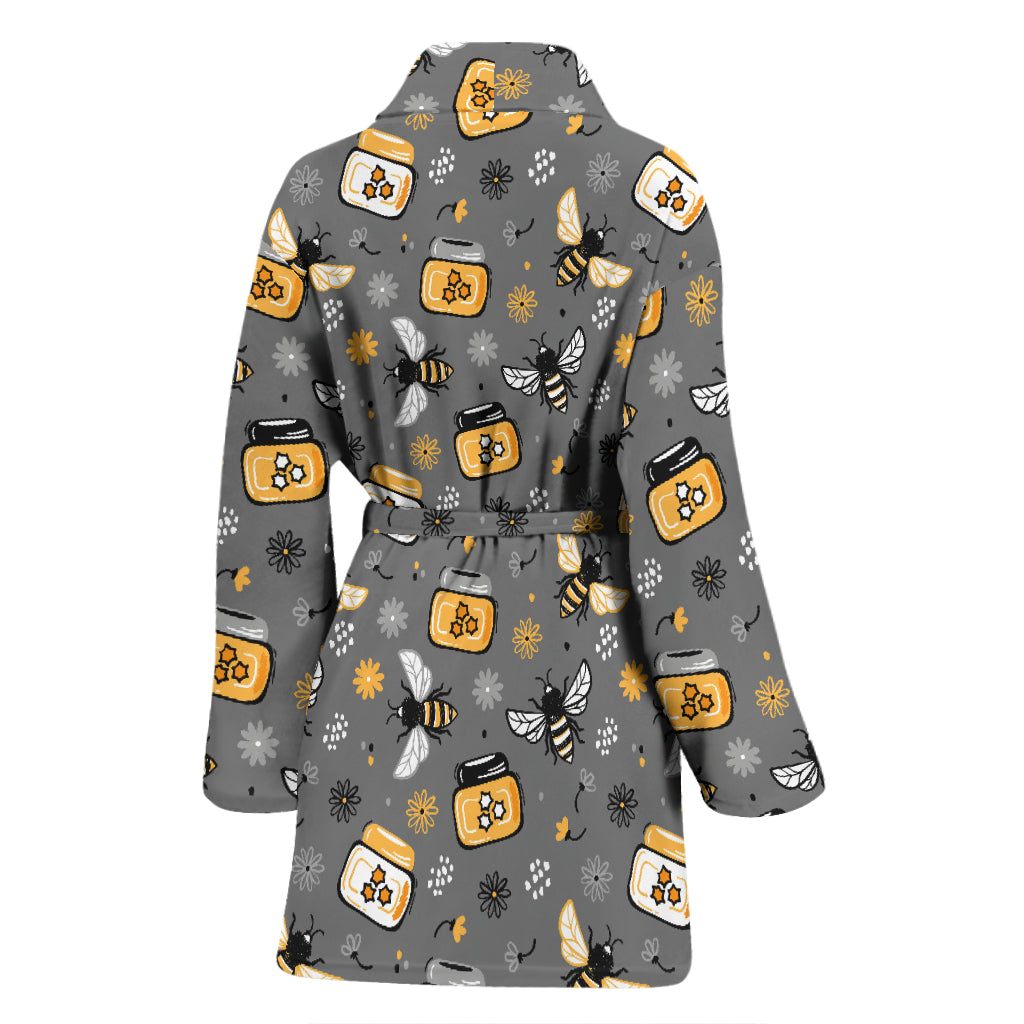 Honey Bee Print Design LKS301 Women Bathrobe
