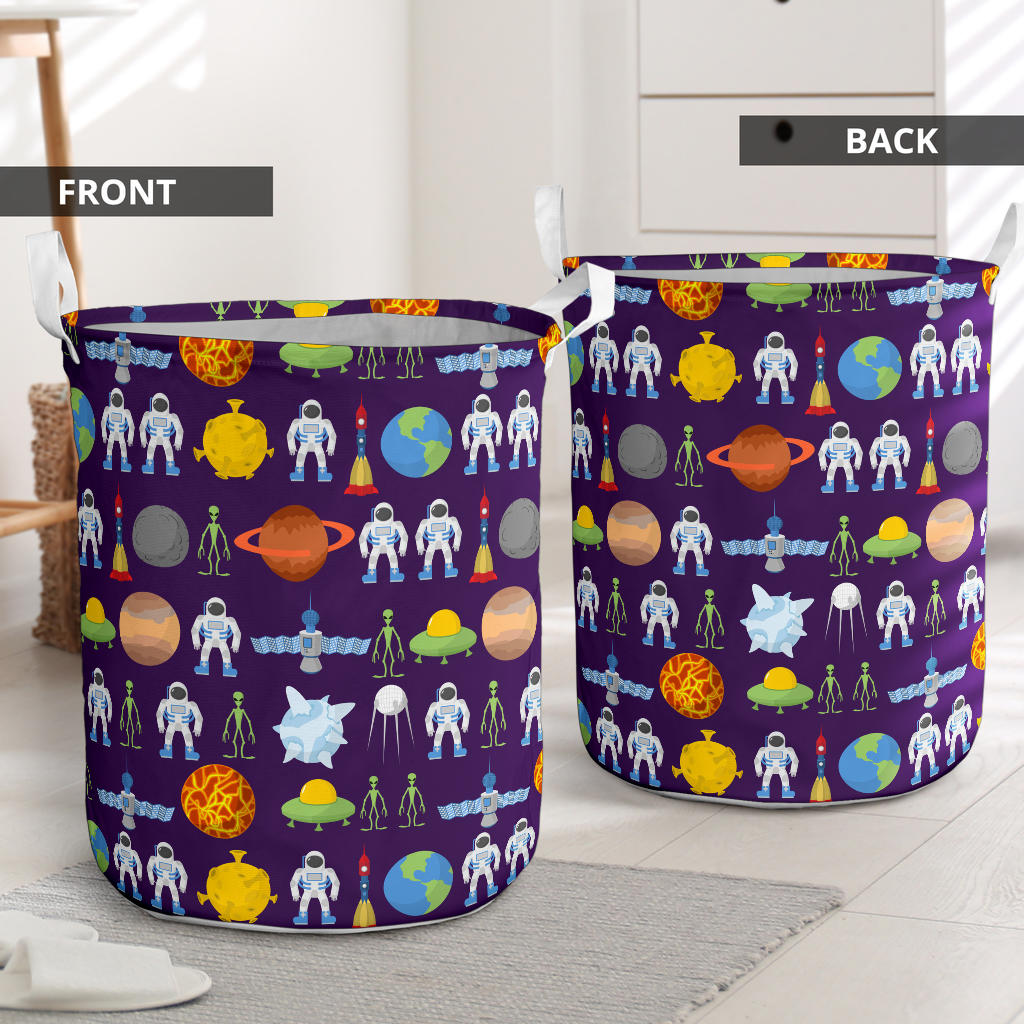 Alien Astronaut Planet Laundry Basket