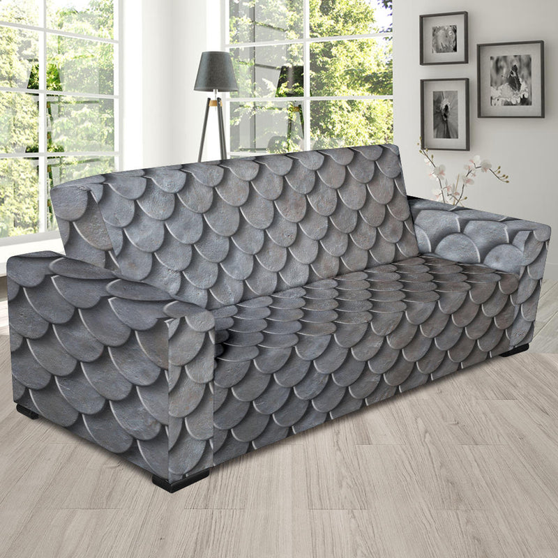 Armor Scales Pattern Print Design 03 Sofa Slipcover