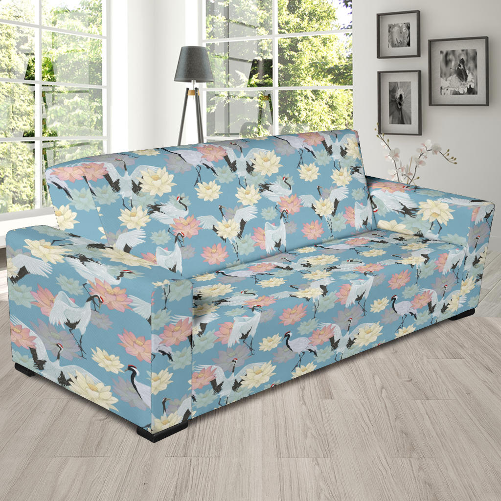 Water Lily Print Design LKS304 Sofa Slipcover