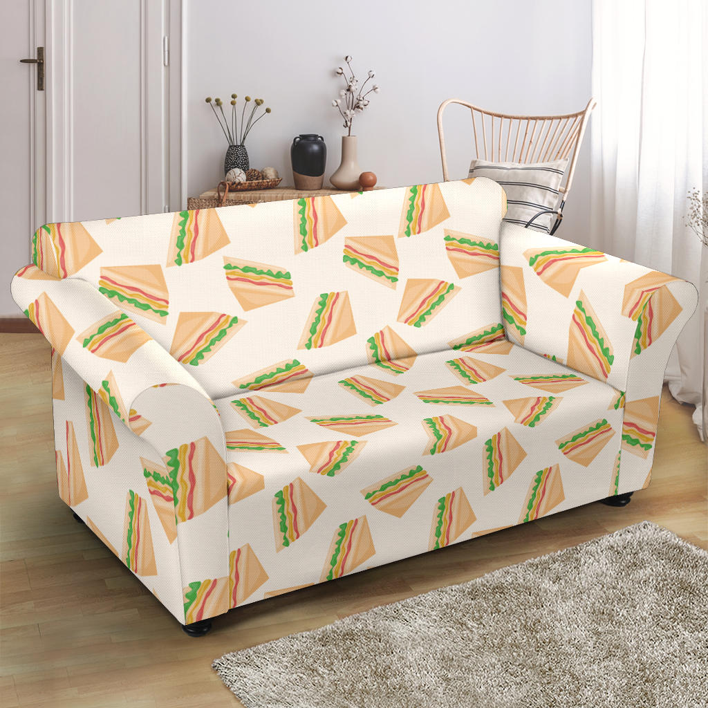 Sandwich Print Design LKS301 Loveseat Couch Slipcover