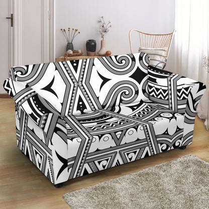 Samoan Pattern Print Design LKS302 Loveseat Couch Slipcover