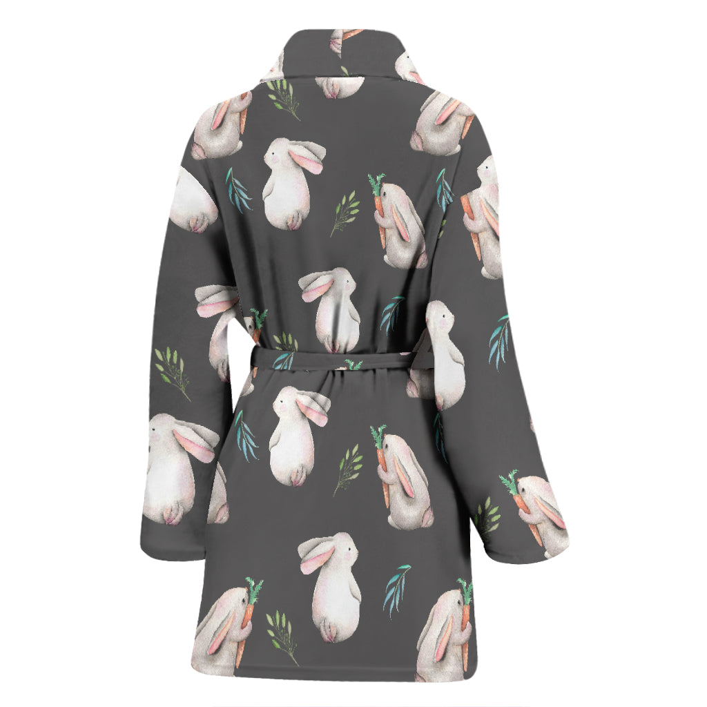 Rabbit Print Design LKS402 Women Bathrobe