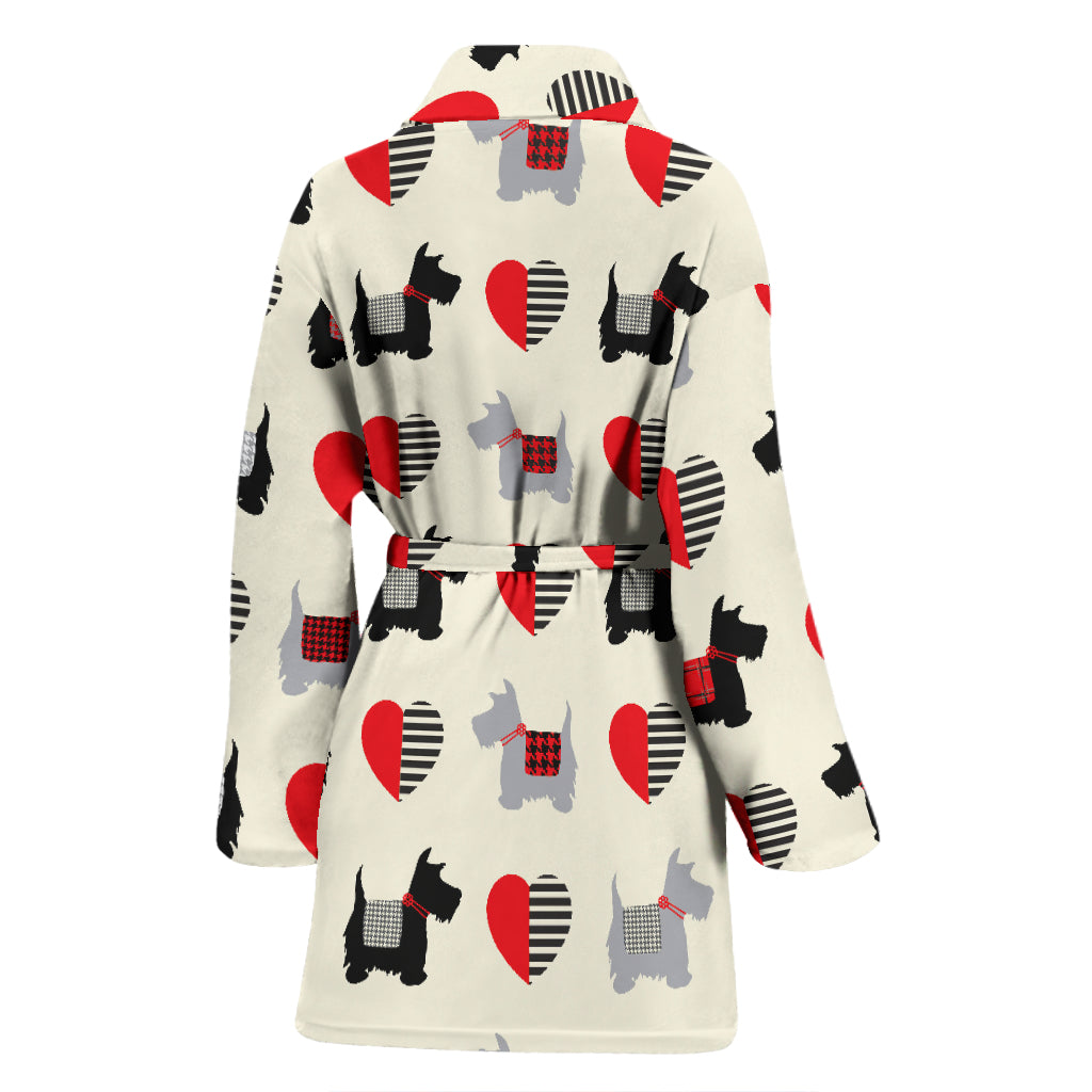 Scottish Terriers Print Design LKS3010 Women Bathrobe