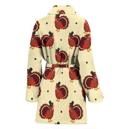 Thanksgiving Print Design LKS3010 Women Bathrobe